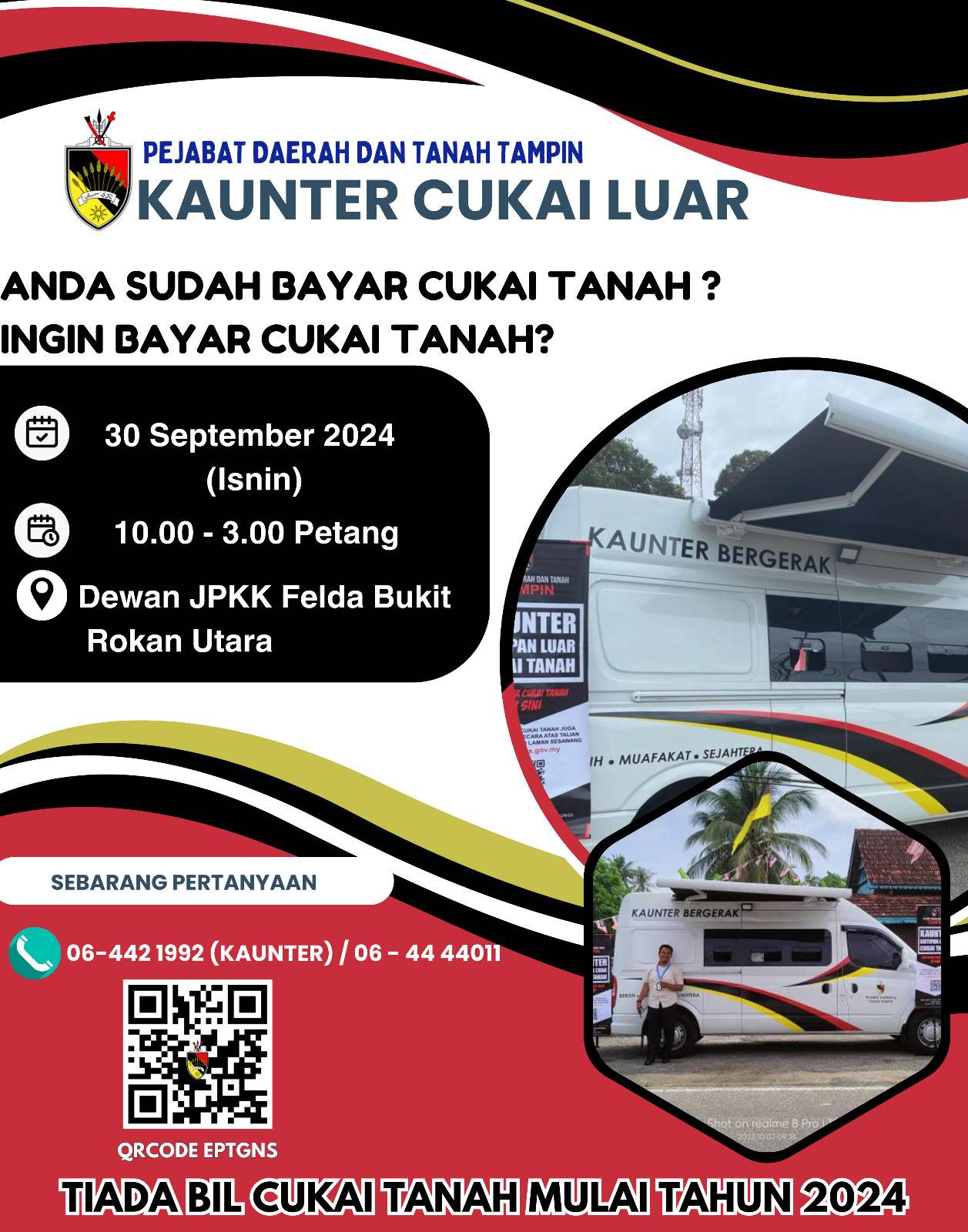 KAUNTER KUTIPAN LUAR CUKAI TANAH